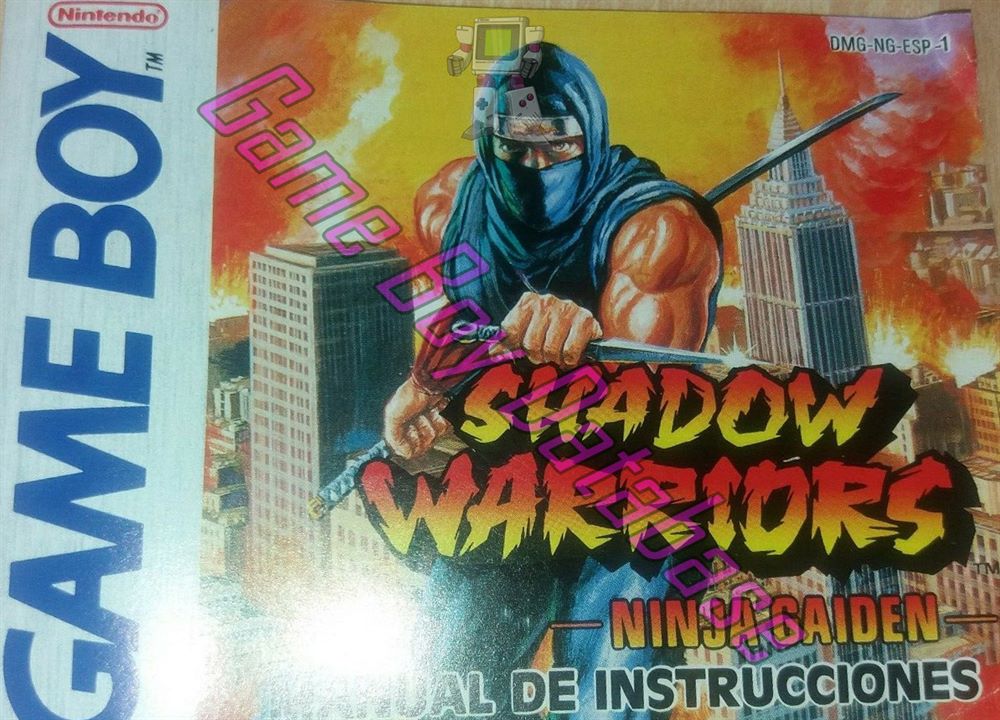 Shadow Warriors Ninja gaiden ESP-1 Front of the booklet