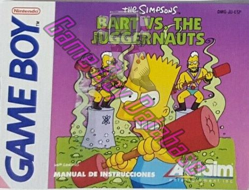 Simpsons Bart vs. the Juggernauts (the) ESP Front of the booklet