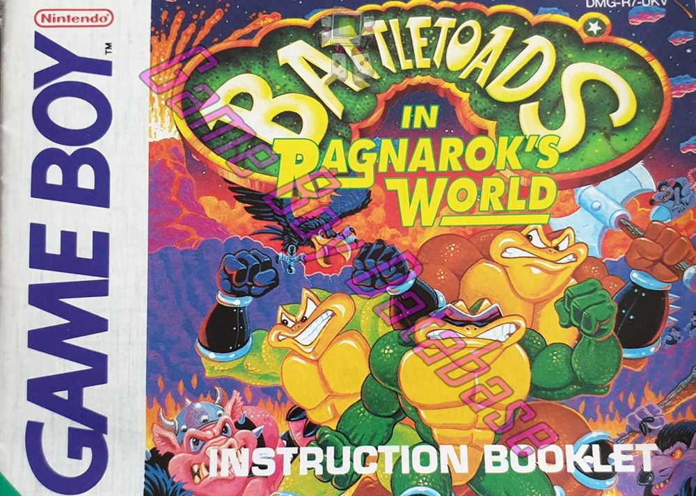 Battletoads in Ragnarok's World UKV Front of the booklet