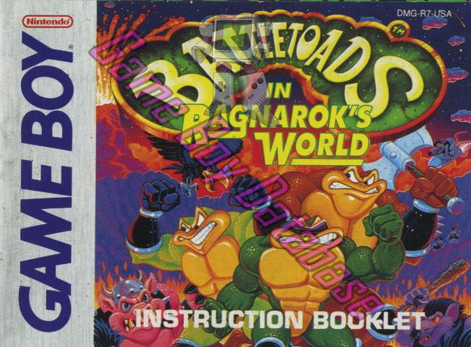 Battletoads in Ragnarok's World USA Front of the booklet