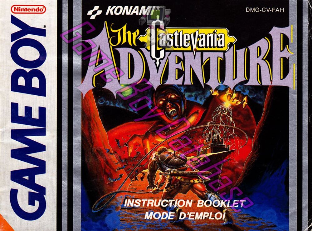 Castlevania the Adventure FAH Front of the booklet