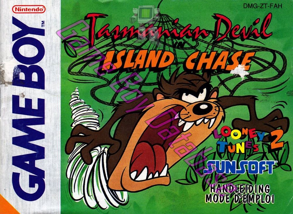 Tasmanian Devil in Island Chase FAH Front of the booklet