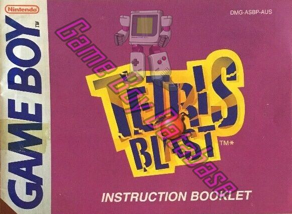 Tetris Blast AUS Front of the booklet