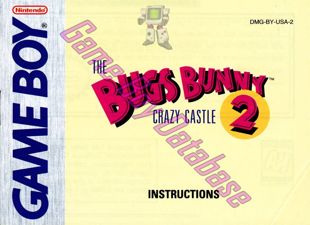 Bugs Bunny Crazy Castle 2 USA-2 Front of the booklet