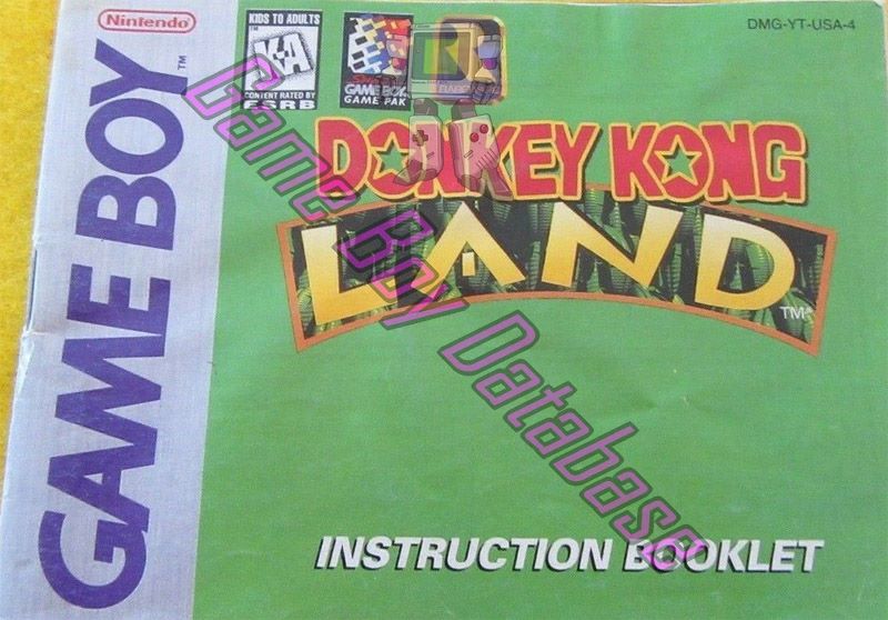 Donkey Kong Land USA-1 Front of the booklet