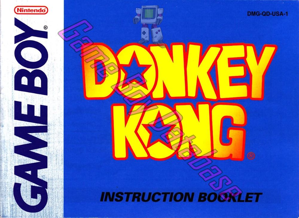 Donkey Kong USA-1 Front of the booklet