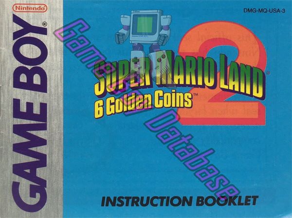 Super Mario Land 2: 6 Golden Coins USA-1 Front of the booklet