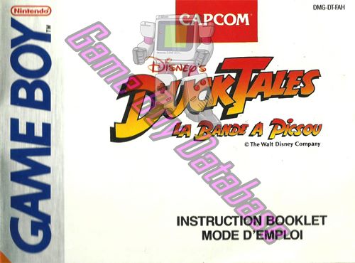 Duck Tales (Disney's) FAH Front of the booklet