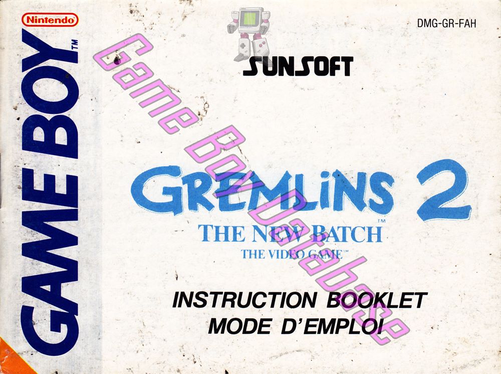 Gremlins 2 the New Batch FAH Front of the booklet