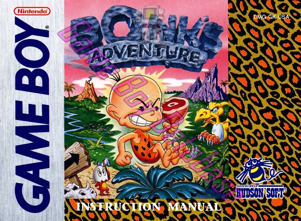 Bonk's Adventure USA Front of the booklet