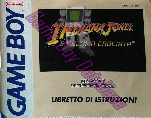 Indiana Jones e l'Ultima Crociata ITA Front of the booklet