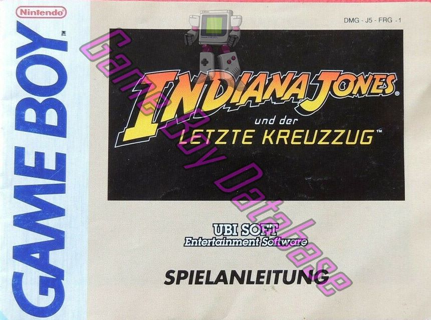 Indy Indiana Jones und der Letzte Kreuzzug FRG-1 Front of the booklet