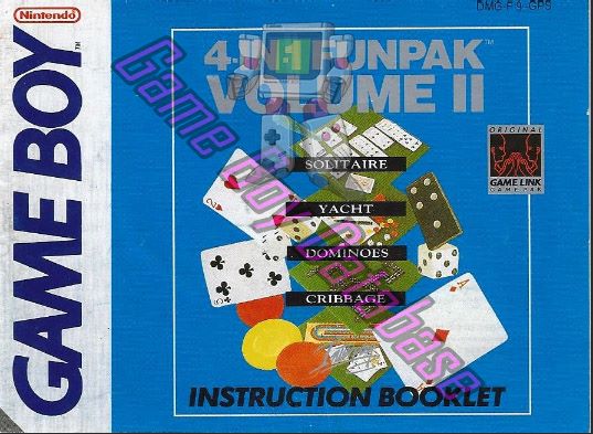 4-in-1 Fun Pak Volume II GPS Front of the booklet