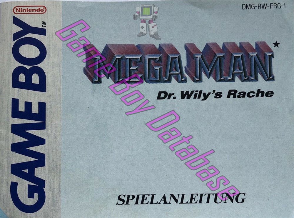 Mega Man Dr. Wily's Revenge FRG-1 Front of the booklet