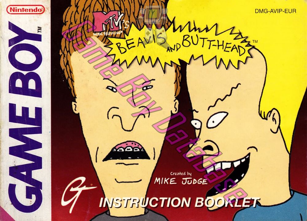 Beavis and Butt-Head (MTV's) EUR Front of the booklet