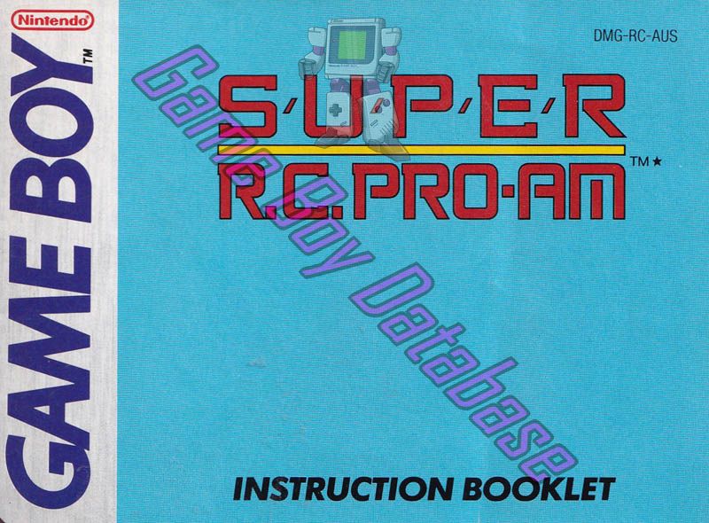 Super R.C. Pro-Am AUS Front of the booklet