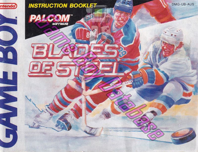 Blades of Steel AUS Front of the booklet