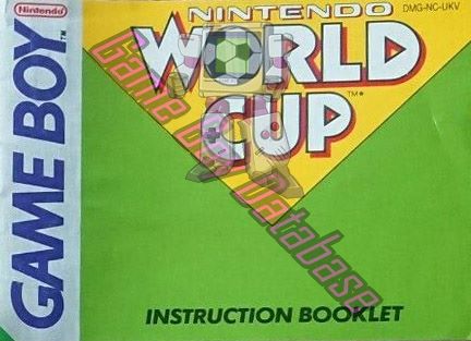 Nintendo World Cup UKV Front of the booklet