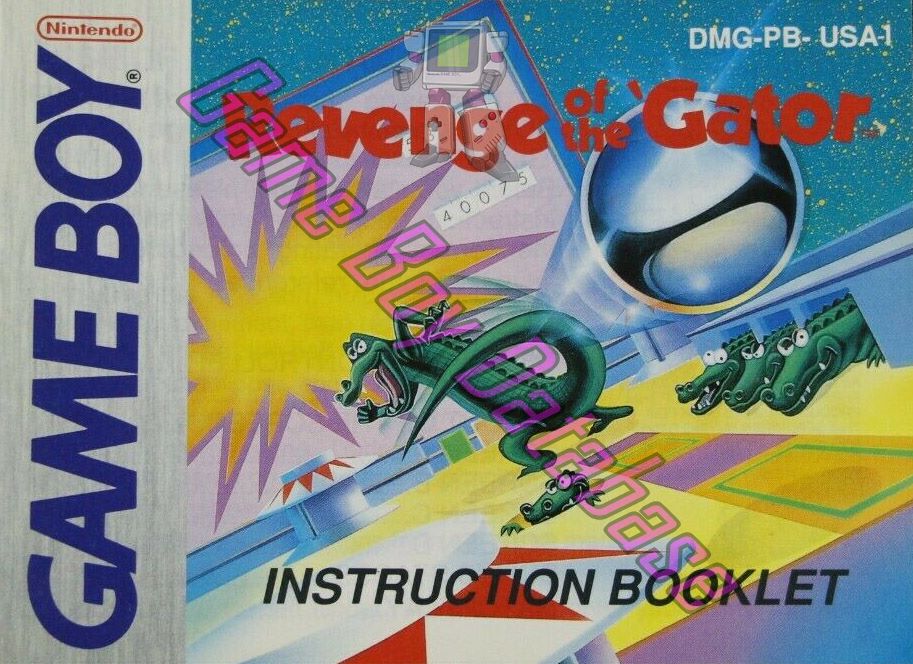 Revenge of the Gator USA-1 Front of the booklet