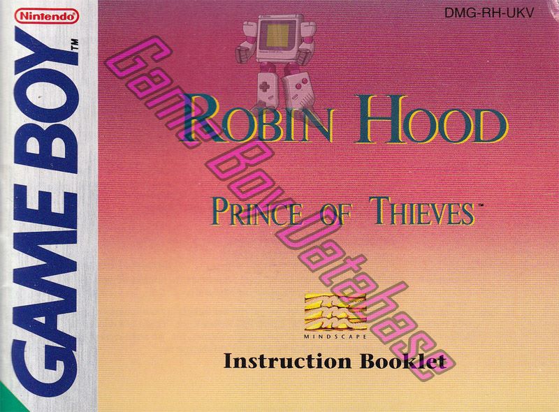 Robin Hood Prince of Thieves UKV Front of the booklet