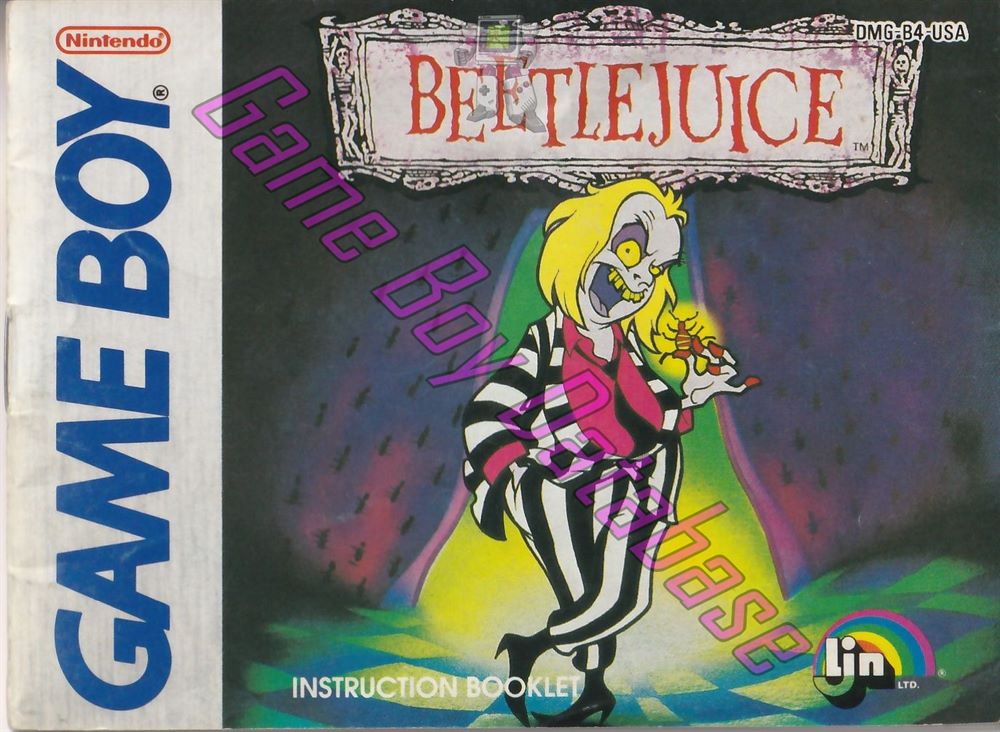 Beetlejuice USA Front of the booklet