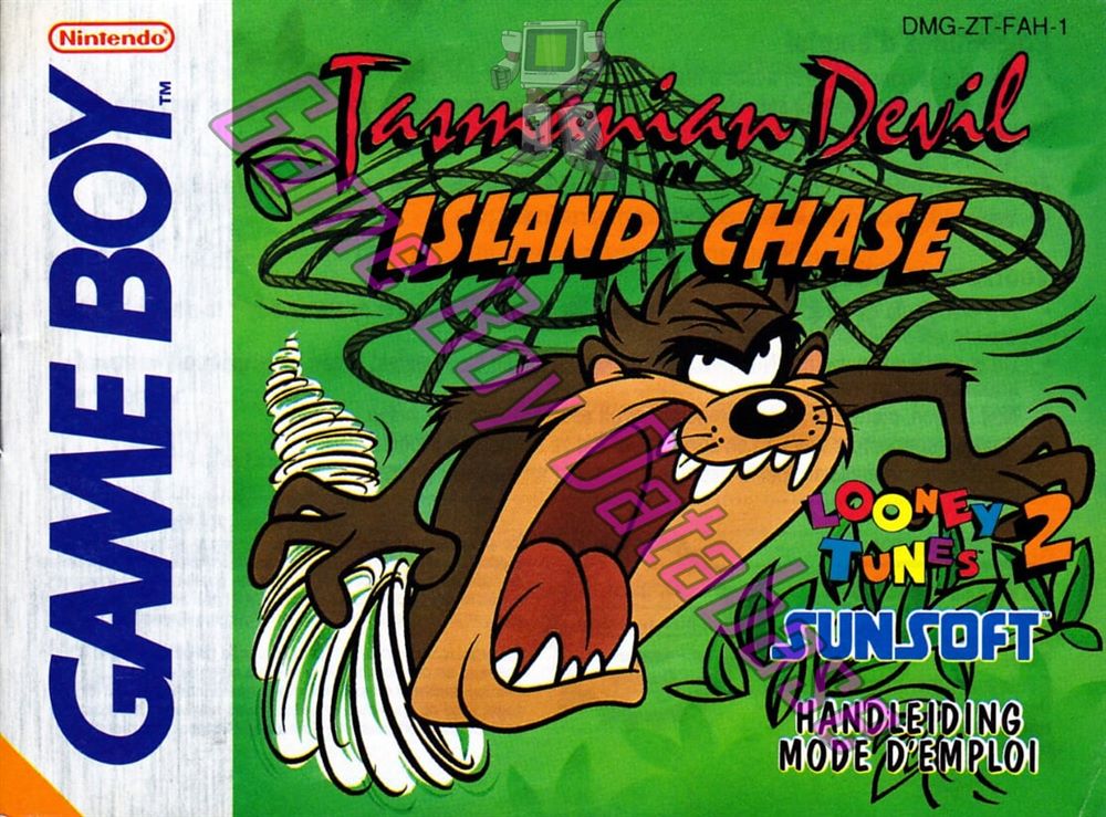 Tasmanian Devil in Island Chase FAH-1 Front of the booklet