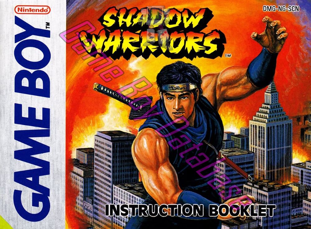 Shadow Warriors SCN Front of the booklet