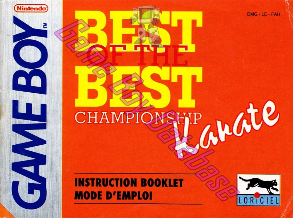 Best of the Best Championship Karate FAH Front of the booklet