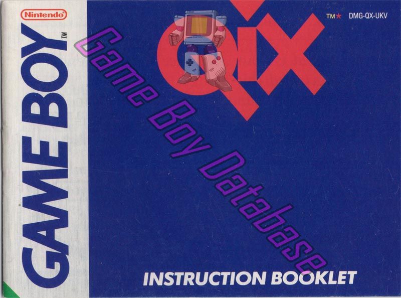 Qix UKV Front of the booklet