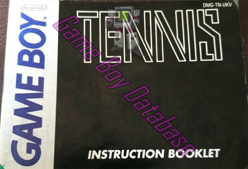 Tennis UKV Front of the booklet