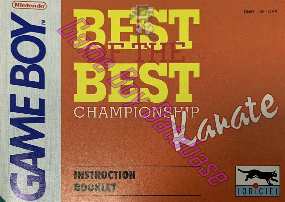 Best of the Best Championship Karate UKV Front of the booklet