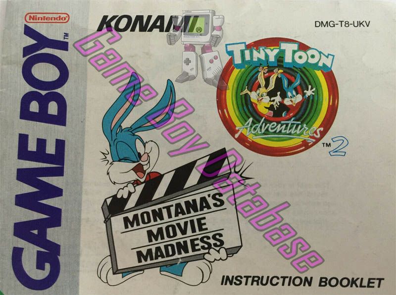 Tiny Toon Adventures 2 Montana's Movie Madness UKV Front of the booklet