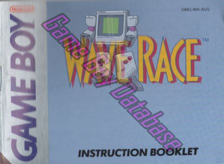 Wave Race AUS Front of the booklet