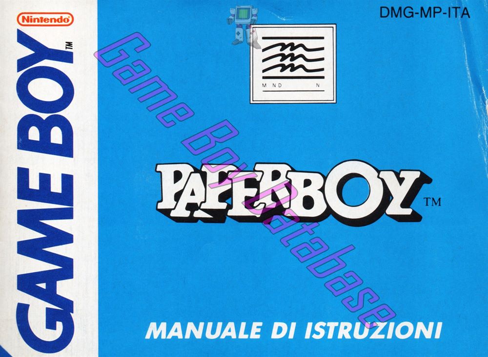 Paperboy ITA Front of the booklet