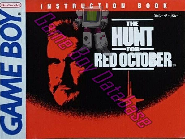 Hunt for Red October (the) USA-1 Front of the booklet