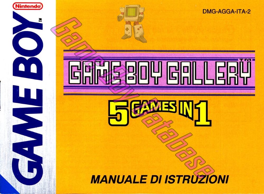 Game Boy Gallery 5 in 1 ITA-1 Front of the booklet