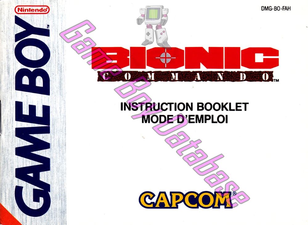 Bionic Commando FAH Front of the booklet