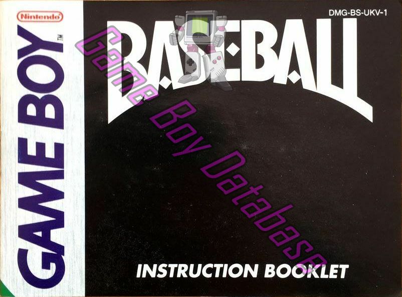 Baseball UKV Front of the booklet