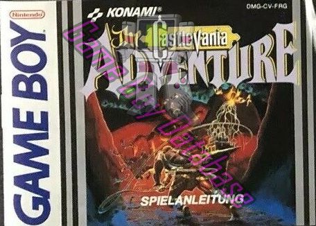 Castlevania the Adventure FRG Front of the booklet