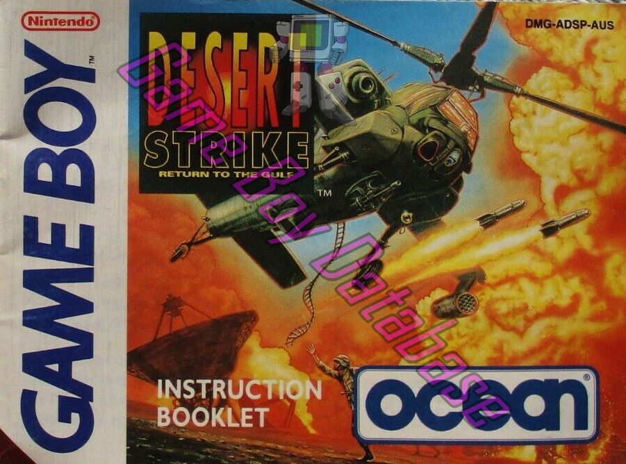 Desert Strike AUS Front of the booklet