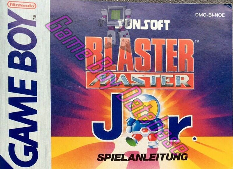 Blaster Master Junior NOE Front of the booklet