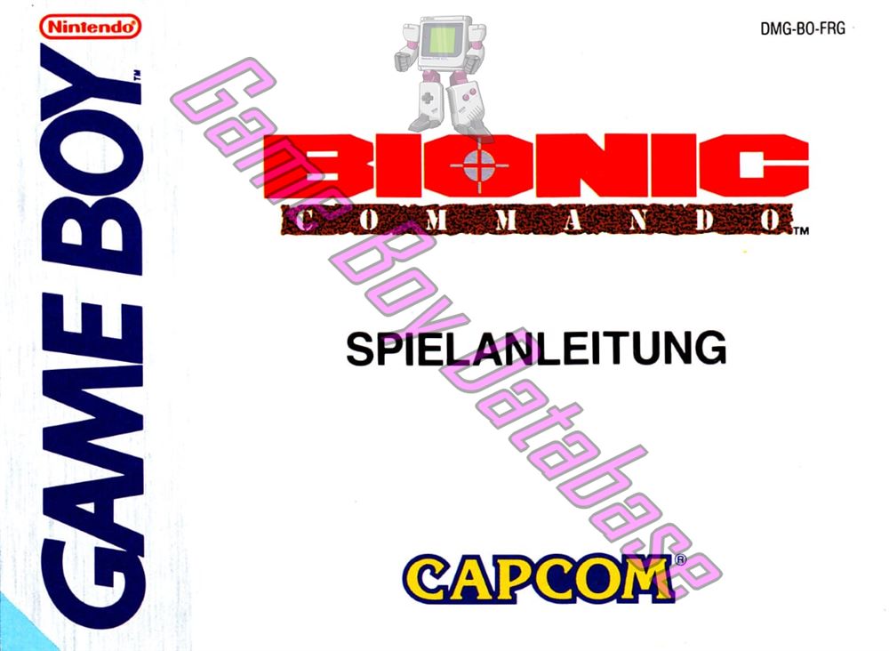 Bionic Commando FRG Front of the booklet