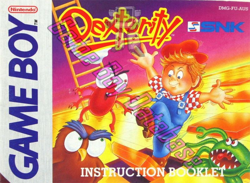 Dexterity AUS Front of the booklet