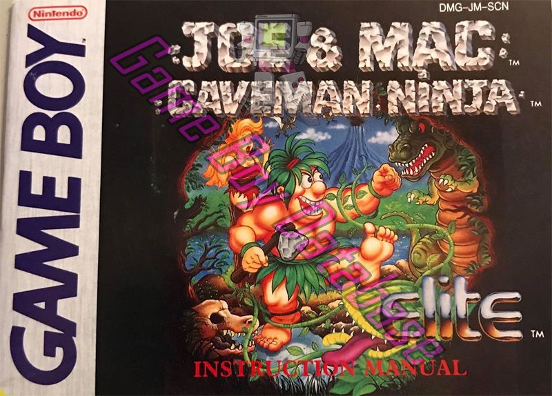 Joe & Mac Caveman Ninja SCN Front of the booklet