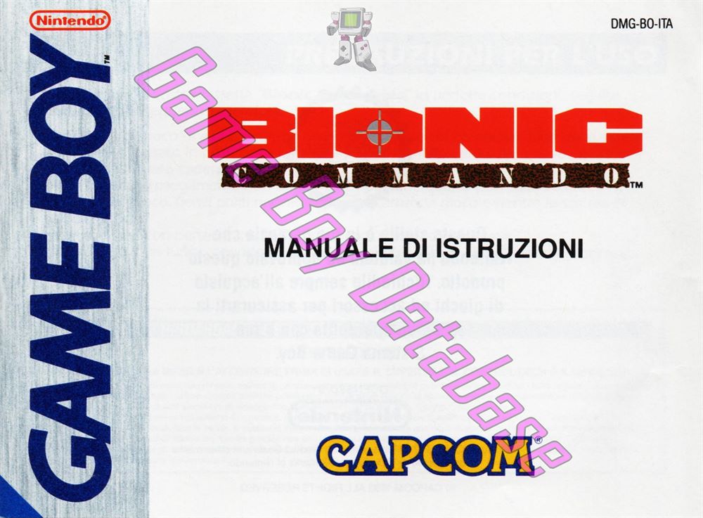 Bionic Commando ITA Front of the booklet