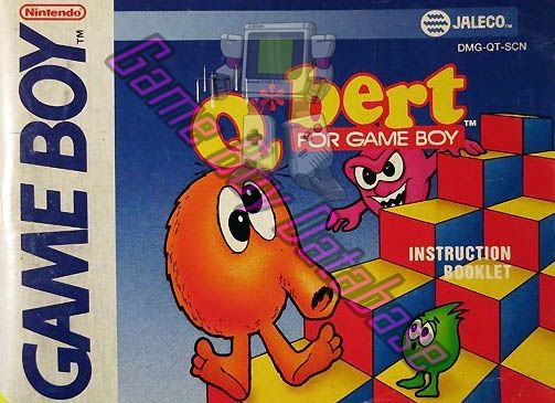 Q*Bert SCN Front of the booklet