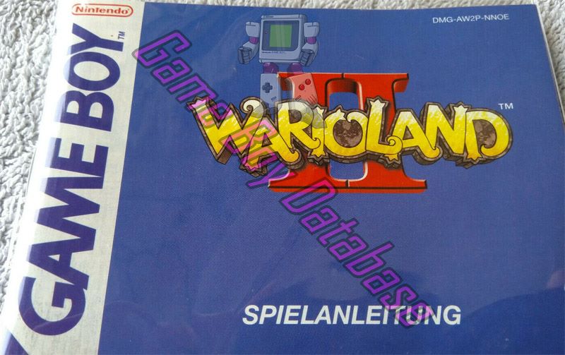 Wario Land II NNOE Front of the booklet