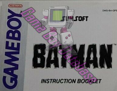 Batman the Video Game GPS Front of the booklet