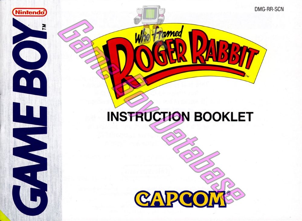 Who Framed Roger Rabbit SCN Front of the booklet