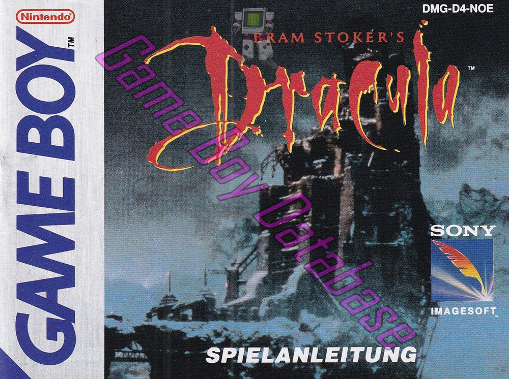 Dracula (Bram Stoker's) NOE Front of the booklet